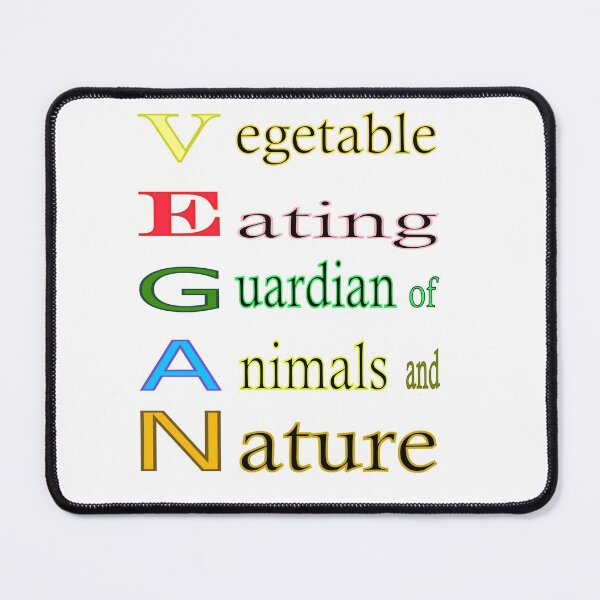 Item preview, Vegan acrostic poem guardian of animals and nature designed and sold by CottagePop.