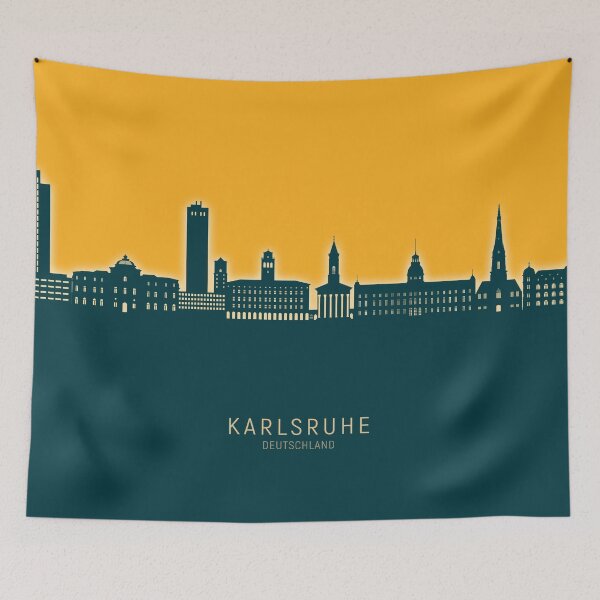 Item preview, Karlsruhe Germany Skyline designed and sold by ArtPrints.