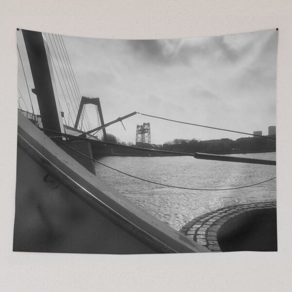 Item preview, Rotterdam Willemsbrug, Willems bridge in black and white. designed and sold by Noel Ali ⭐⭐⭐⭐⭐.