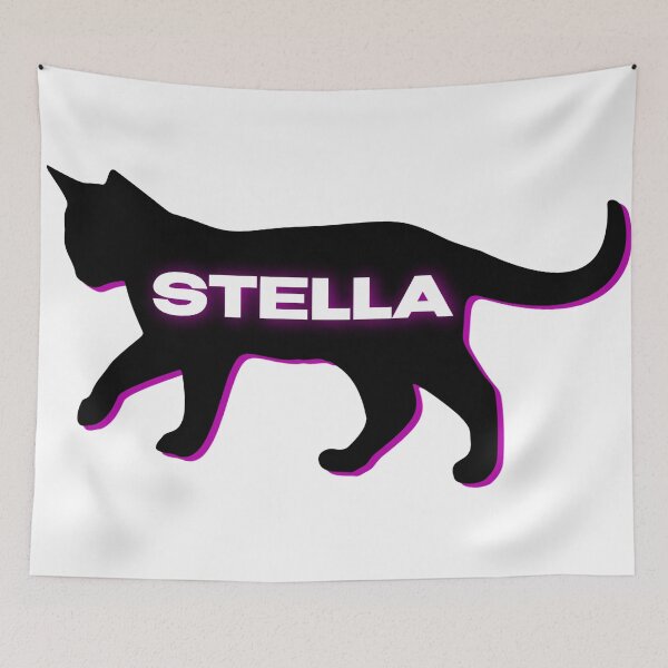 Item preview, CAT's Name cool " Stella " BLACK CAT NAMES Version for kitten lovers designed and sold by Said DesignB.
