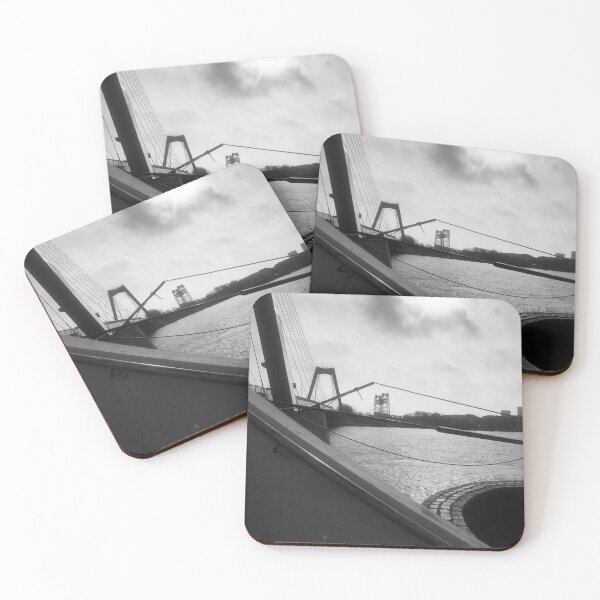 Item preview, Rotterdam Willemsbrug, Willems bridge in black and white. designed and sold by Noel Ali ⭐⭐⭐⭐⭐.