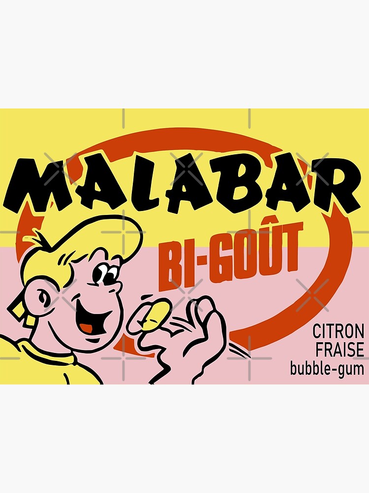 Malabar Gout fraise, Malabar Fraise, chewing gum MALABAR FRAISE