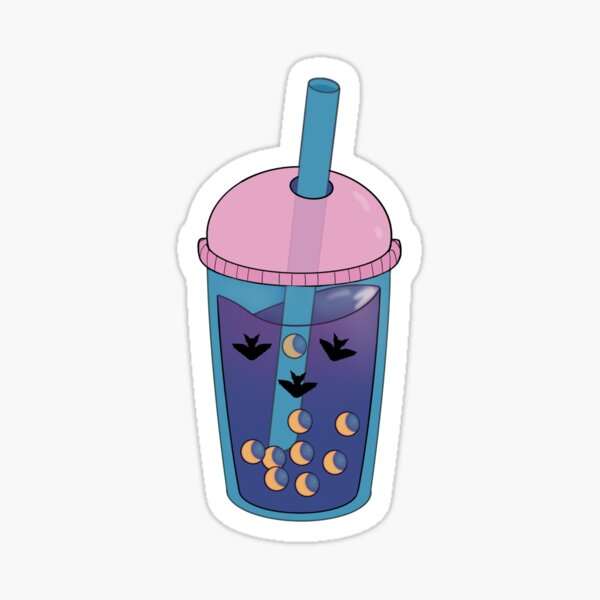 Vista previa del artículo con la obra «Té Bat Boba», diseñado y vendido por TwoBlueShrooms.