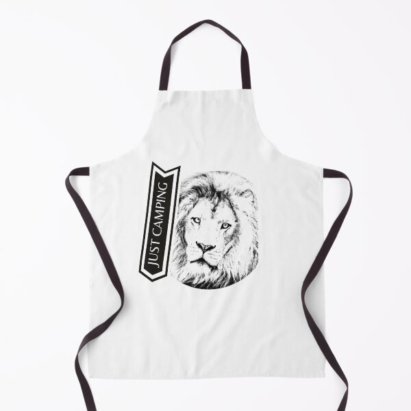 Item preview, Lion Just Camping Warning Sign designed and sold by Rainbows Rock.
