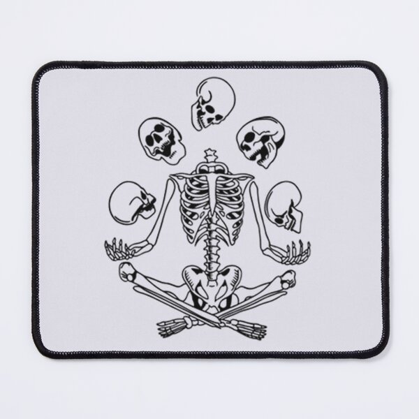Item preview, meditating skeleton with heads designed and sold by SamirElh77.
