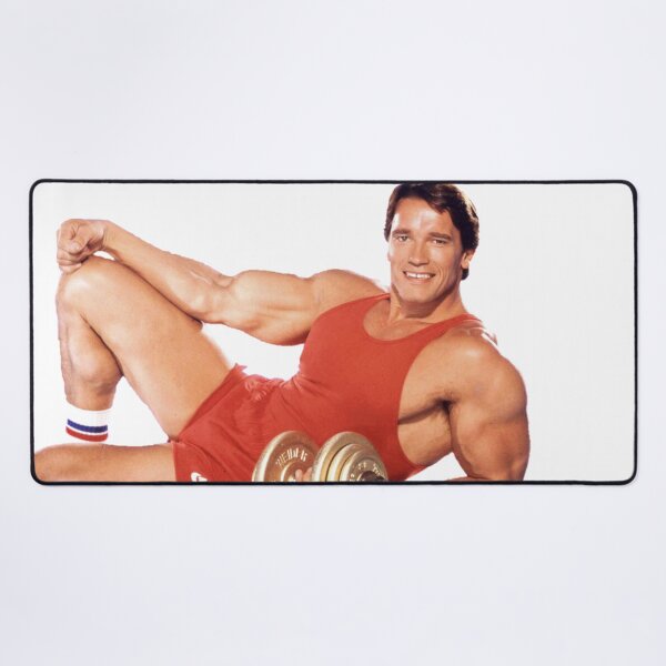 Arnold Schwarzenegger pose allongée Tapis de souris XXL
