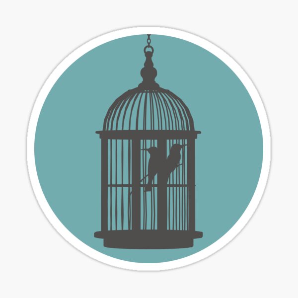 Hanging Bird Cage Silhouette' Mouse Pad