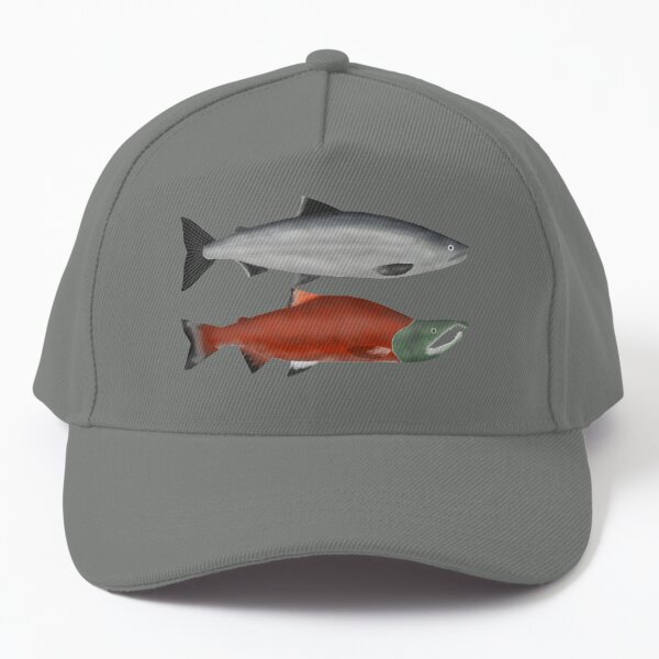 Sockeye Salmon Group Cap for Sale by fishfolkart