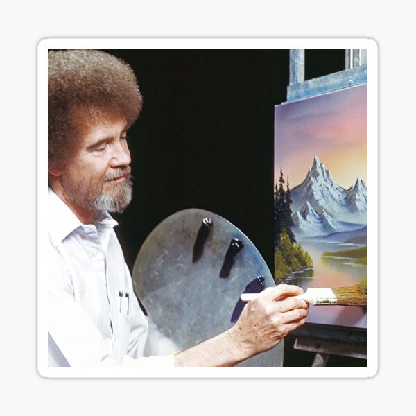 bob paintings mountain Sticker
