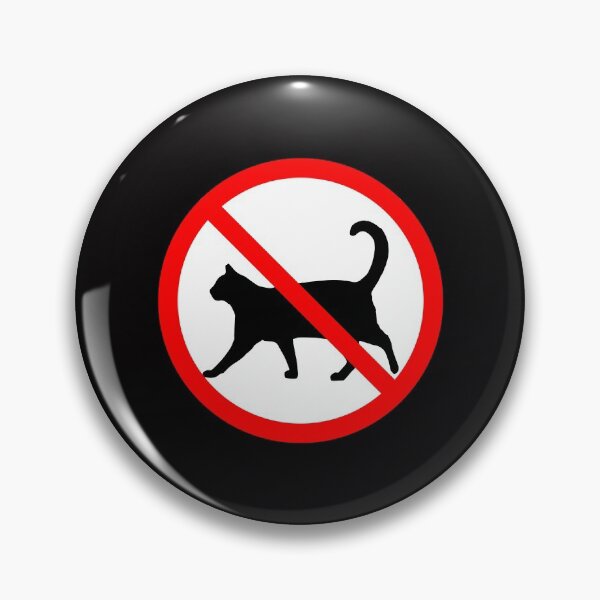Artikelvorschau, No Cats Allowed - Red Circle with Slash, Simple Prohibition Sign entworfen und verkauft von CoolArtGeek.