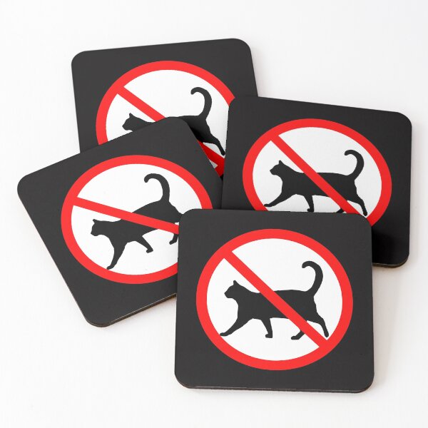 Item preview, No Cats Allowed - Red Circle with Slash, Simple Prohibition Sign designed and sold by CoolArtGeek.