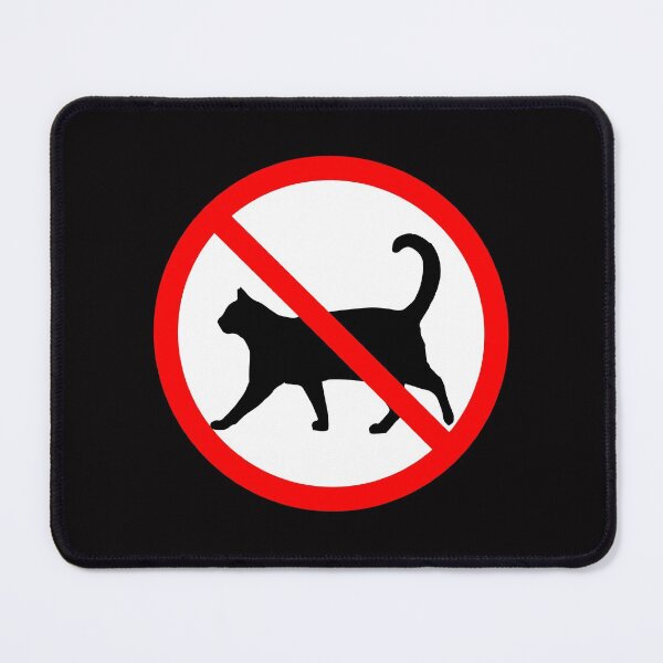Item preview, No Cats Allowed - Red Circle with Slash, Simple Prohibition Sign designed and sold by CoolArtGeek.