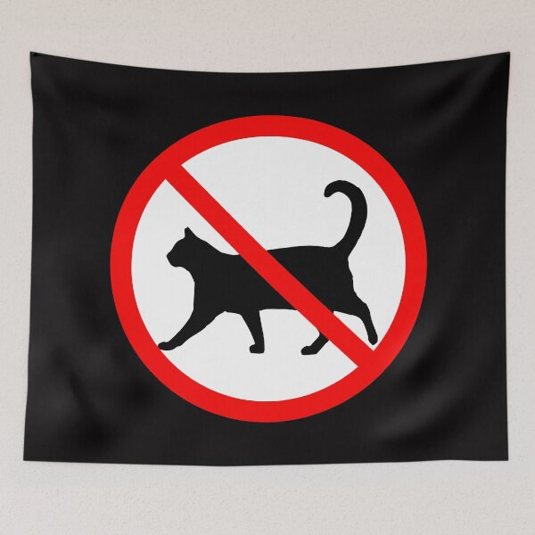 Item preview, No Cats Allowed - Red Circle with Slash, Simple Prohibition Sign designed and sold by CoolArtGeek.