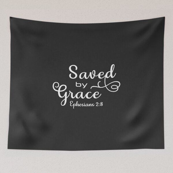 Item preview, Christian Bible Verse - Saved by Grace - Ephesians 2 verse 8 designed and sold by simplydesignart.