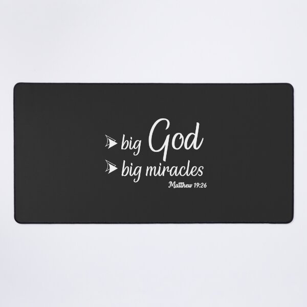 Item preview, Christian Bible Verse - Big God, Big Miracles - Matthew 19 verse 26 designed and sold by simplydesignart.