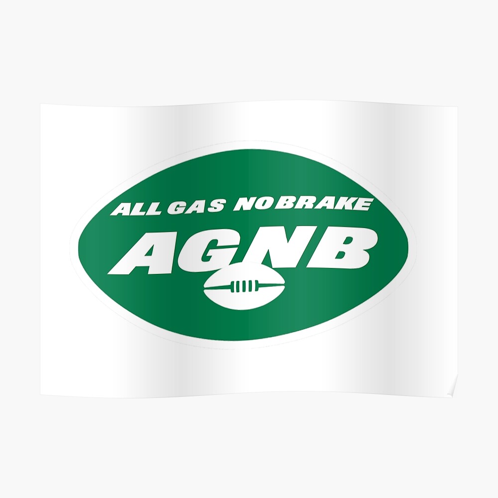 NYJ All Gas No Brake Logo Sticker for Sale by GangGreenGear