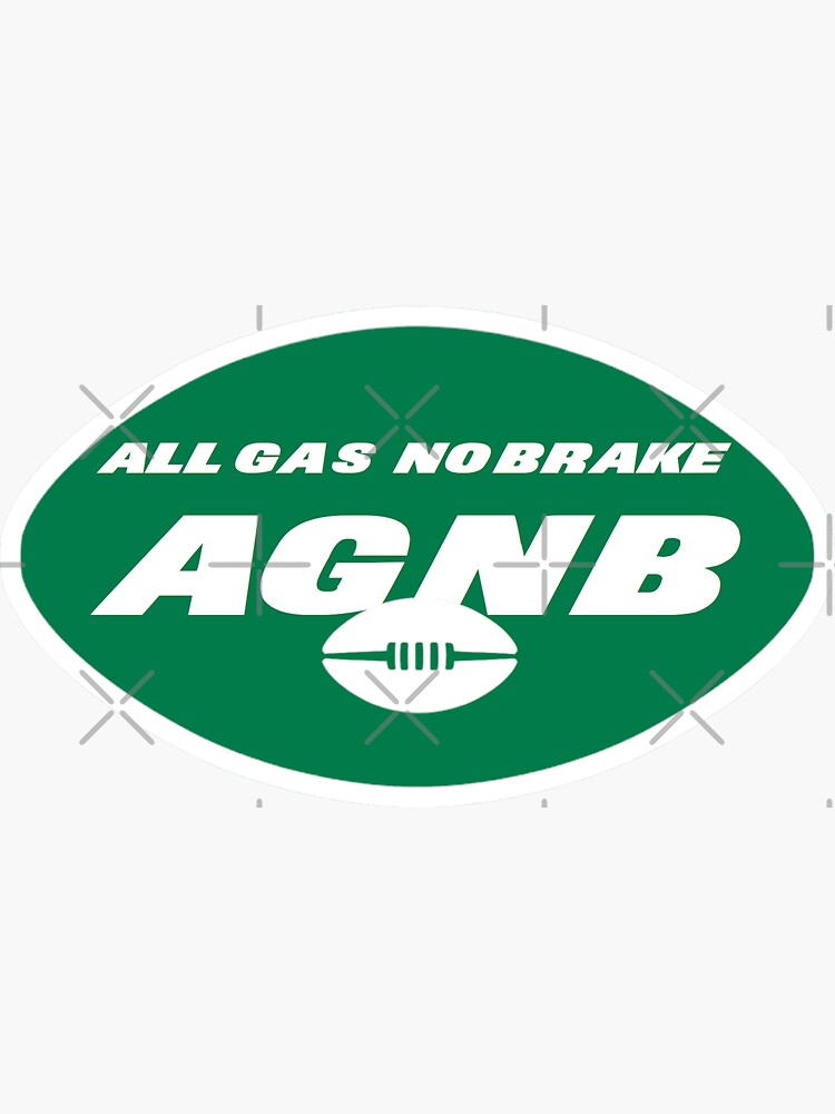 NYJ All Gas No Brake Logo Sticker for Sale by GangGreenGear