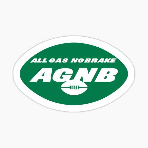 NYJ All Gas No Brake Logo Sticker for Sale by GangGreenGear