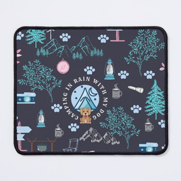 Item preview, camping in rain with a dog designed and sold by vidyaroul.