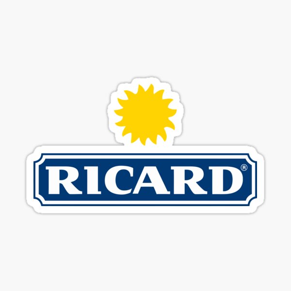 3 X Stickers autocollant RICARD dimension 11,5 X 11,5 cm 062 