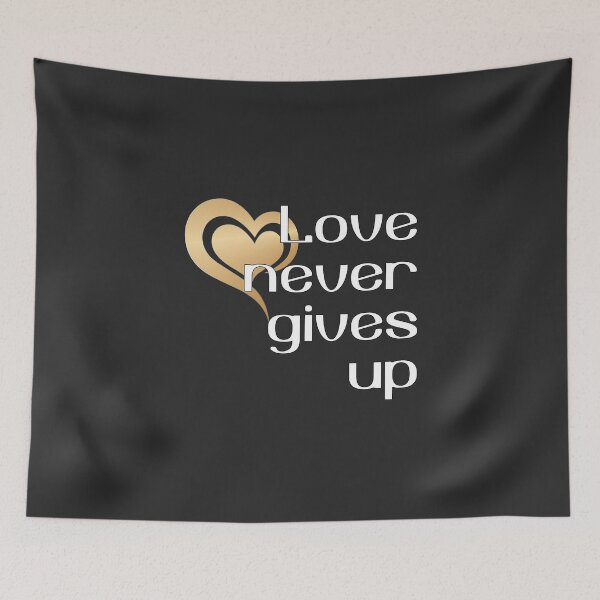 Item preview, Christian Design - Love Never Gives Up - Bible Verse 1 Corinthians 13 designed and sold by simplydesignart.
