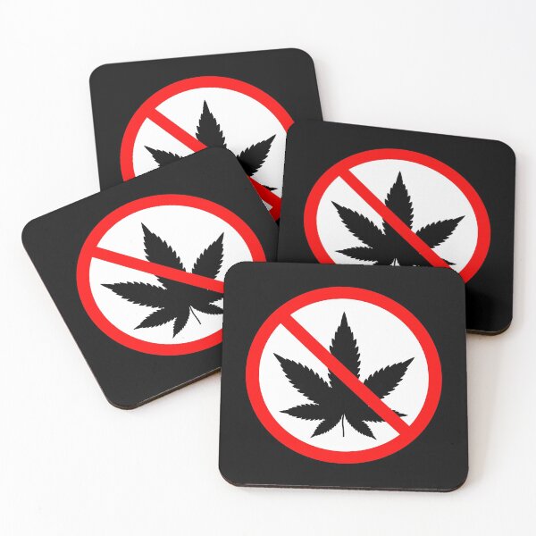 Artikelvorschau, No Marijuana Allowed - Red Circle with Slash, Simple Prohibition Sign entworfen und verkauft von CoolArtGeek.