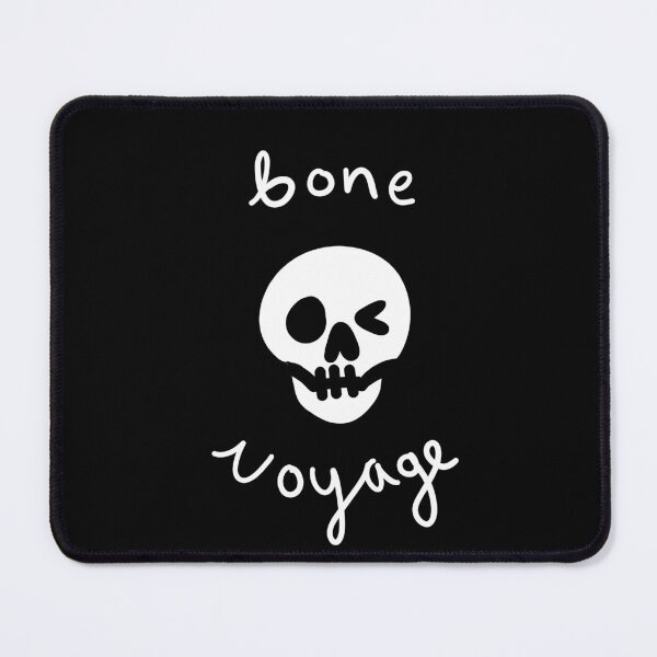 Item preview, Bone Voyage Winking Skeleton Skull Halloween Pun designed and sold by emDesign123.