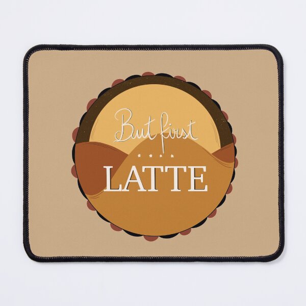 Item preview, But First Latte Handwritten Circle Design designed and sold by bubblyshades.