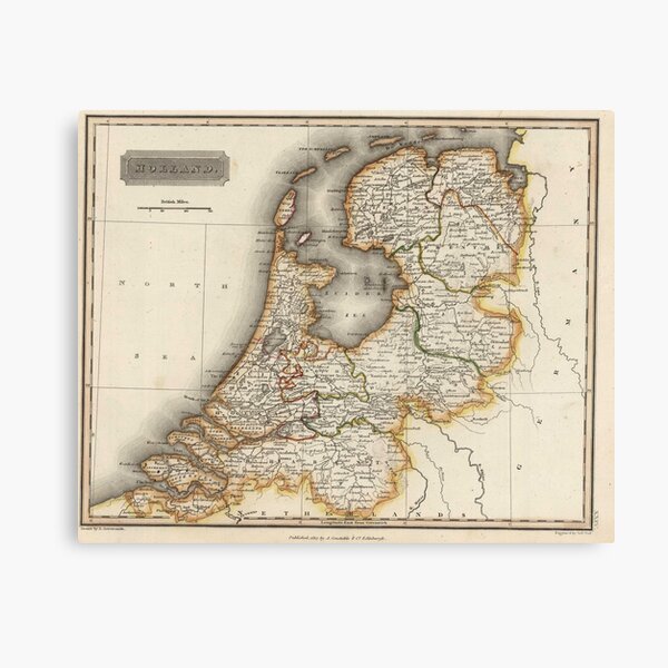 Item preview, Vintage Map of Holland (1817)  designed and sold by BravuraMedia.