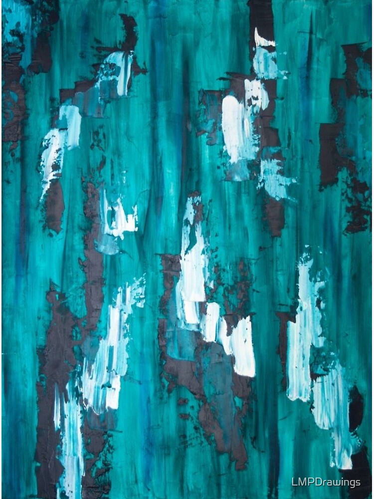 "Teal Blue Abstract Art" Poster for Sale by LMPDrawings Redbubble