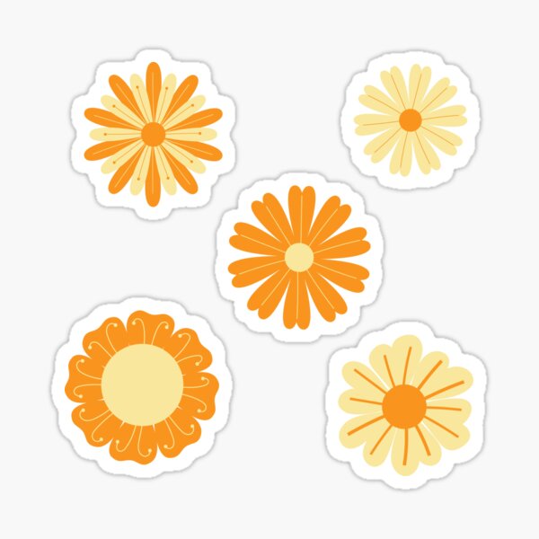 Item preview, Orange and Yellow Flowers designed and sold by geoflowerdesign.