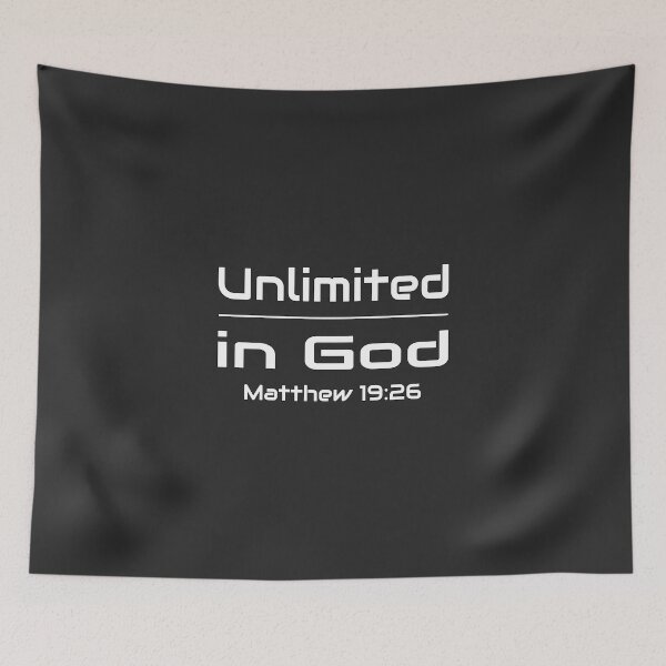Item preview, Christian Design - Unlimited in God - Bible Verse Matthew 19:26 designed and sold by simplydesignart.