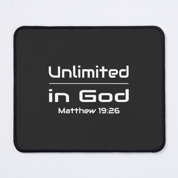 Item preview, Christian Design - Unlimited in God - Bible Verse Matthew 19:26 designed and sold by simplydesignart.