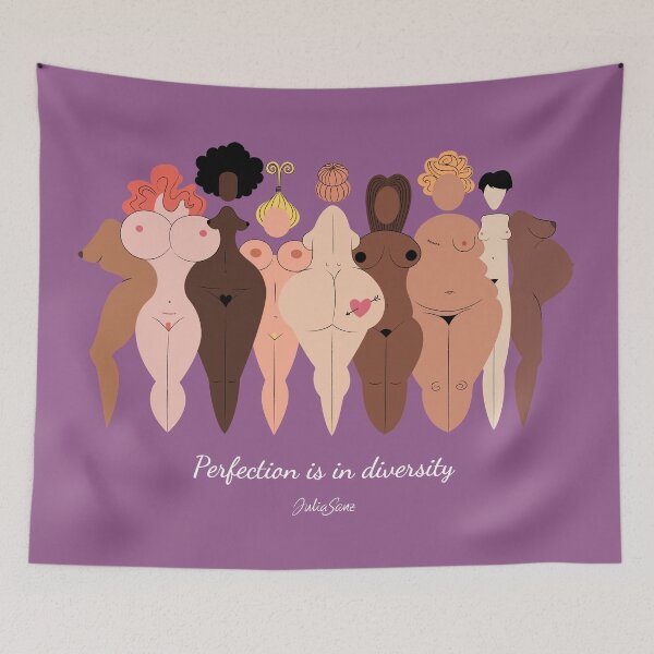 Item preview, Purple - Perfection is in diversity designed and sold by Julia Sanz.
