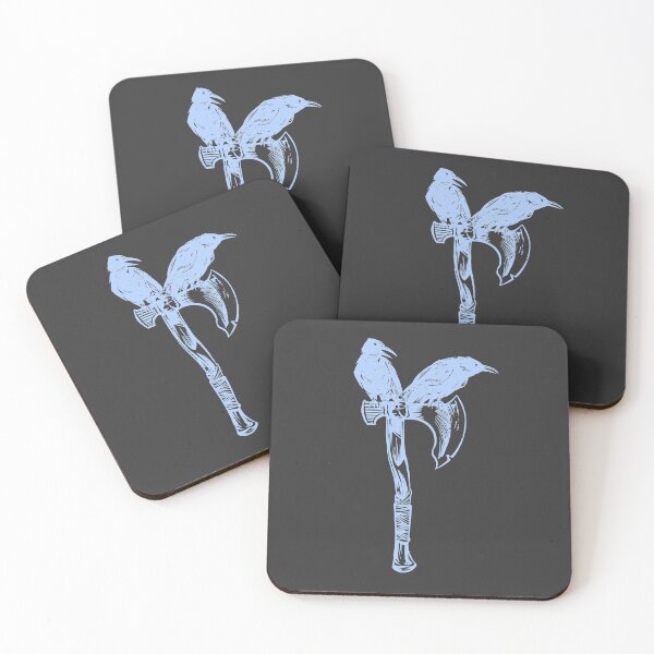 Item preview, Two crows on an ax Hugin Munin Norse mythology designed and sold by Midgardr.