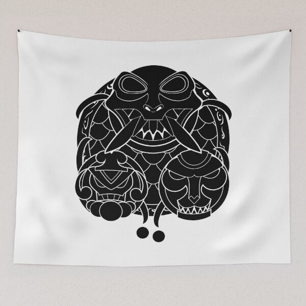 Item preview, Monkey crest - black designed and sold by artcertainty.