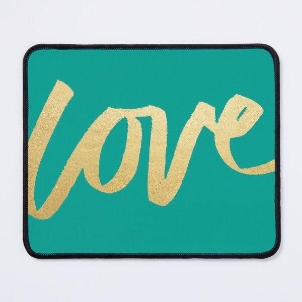 Item preview, Love Gold Turquoise Brush Type designed and sold by evannave.