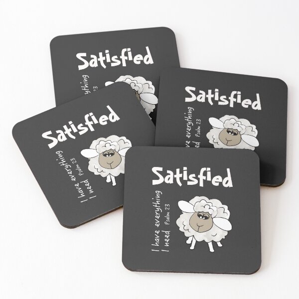 Item preview, Christian Design - Satisfied Sheep.  Psalm 23 designed and sold by simplydesignart.