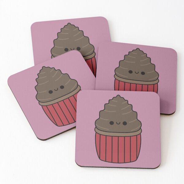 Item preview, Cute Chocolate Cupcake - Kawaii Cupcake designed and sold by KawaiiByDice.
