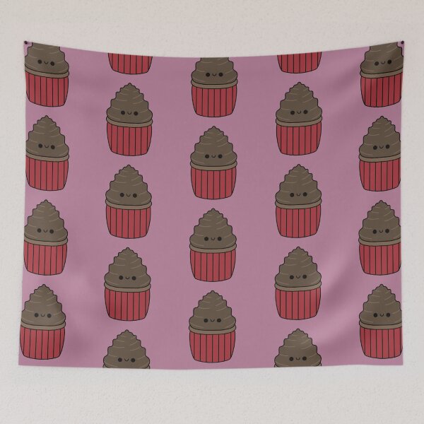 Item preview, Cute Chocolate Cupcake - Kawaii Cupcake designed and sold by KawaiiByDice.
