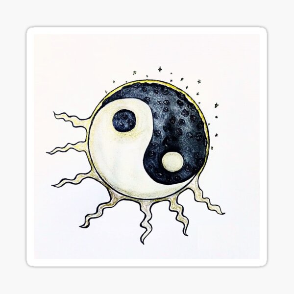 Item preview, Abstract Yin Yang Sun and Moon designed and sold by JeysArtDesign.