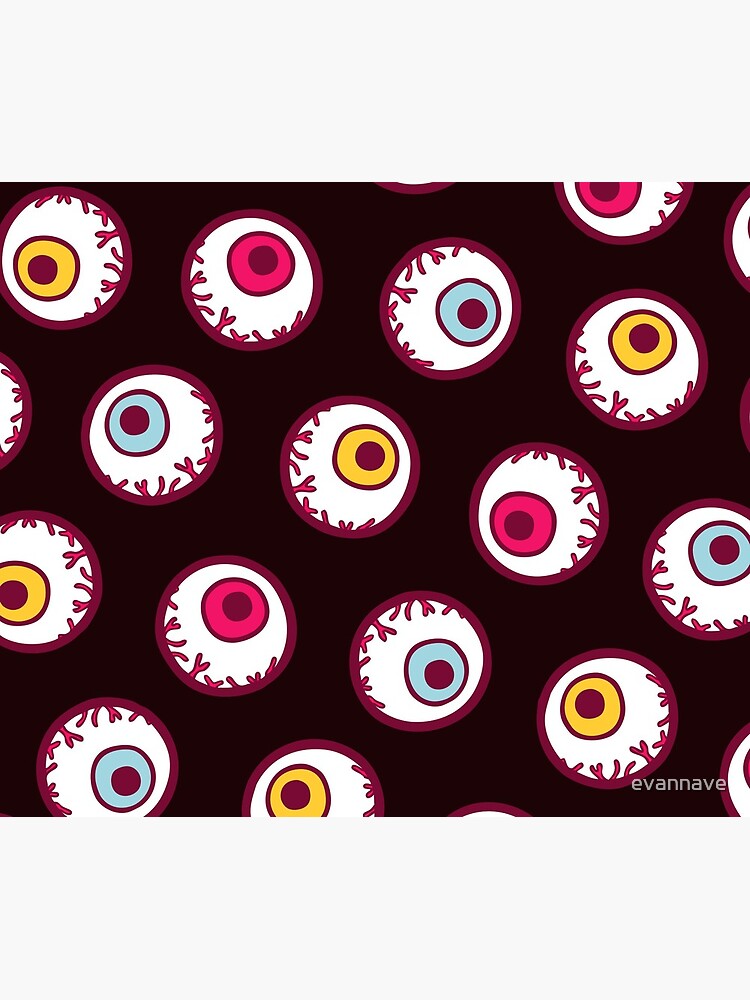 Halloween Candy Eyeball Pattern in Black by evannave