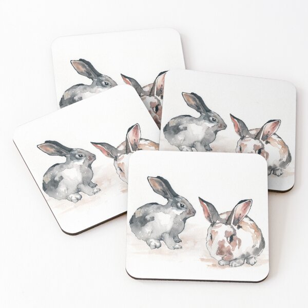Item preview, Rabbit Pet Painting - Hare, Bunny - Asian Zen Art - Japanese Watercolor - Anaimal Art - Peinture Aquarelle Animaux - Dessin Lapin Original designed and sold by ArtProvocation.