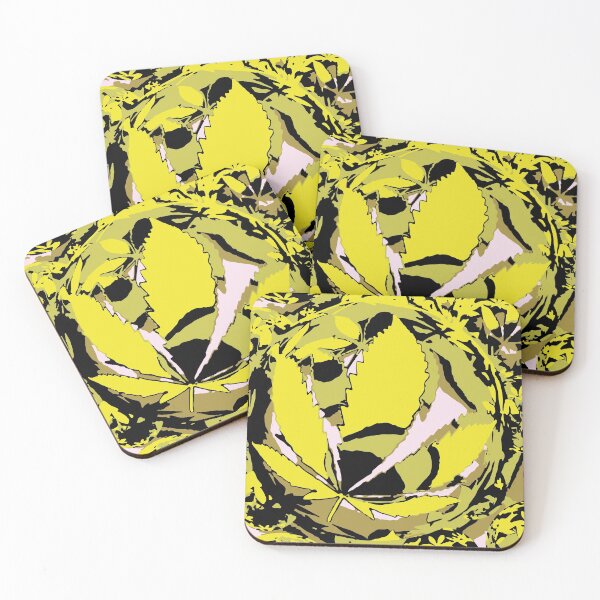 Item preview, CANNABIS YELLOW WEED ABSTRACT designed and sold by WeedHighLife.