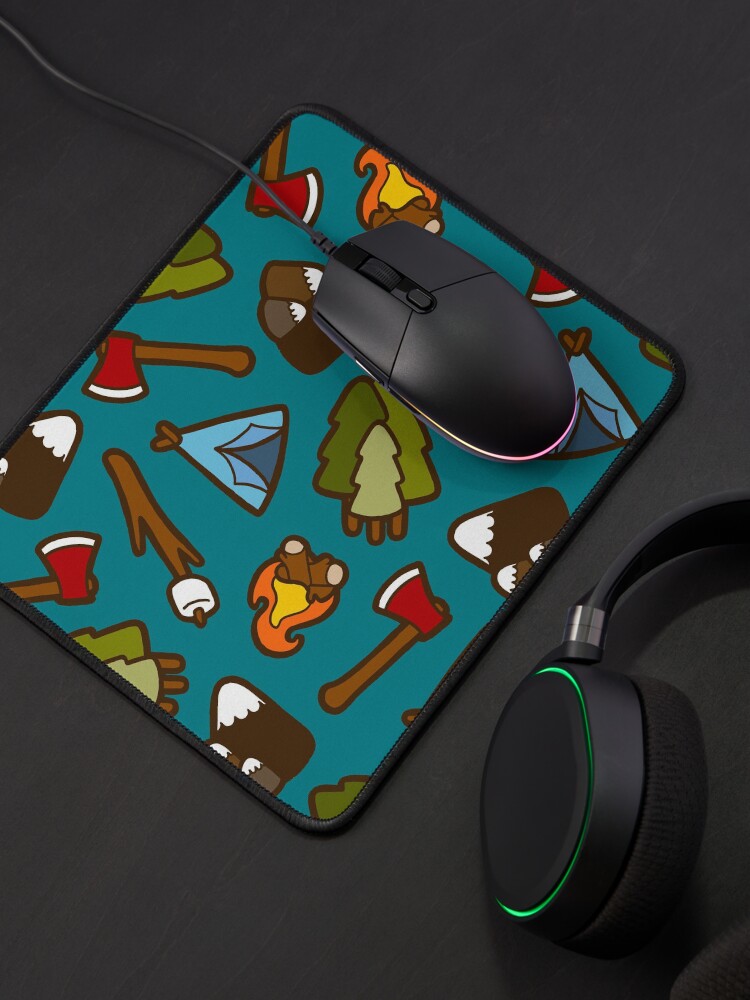 Alternate view of Camping is Cool Pattern Mouse Pad