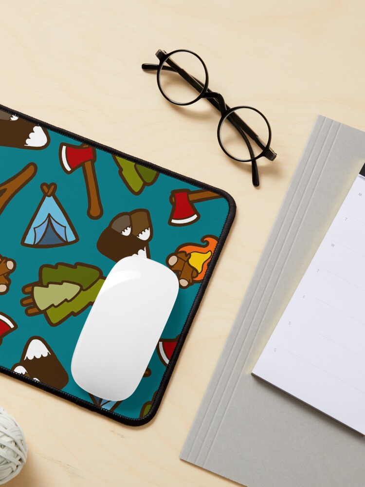 Alternate view of Camping is Cool Pattern Mouse Pad