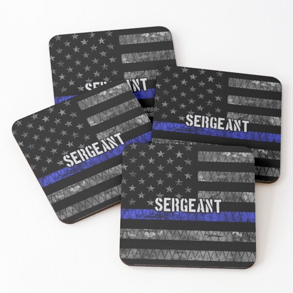 Item preview, Sergeant Thin Blue Line Distressed Flag designed and sold by Jared Davies.