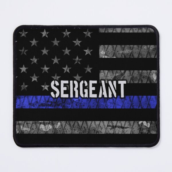 Item preview, Sergeant Thin Blue Line Distressed Flag designed and sold by Jared Davies.
