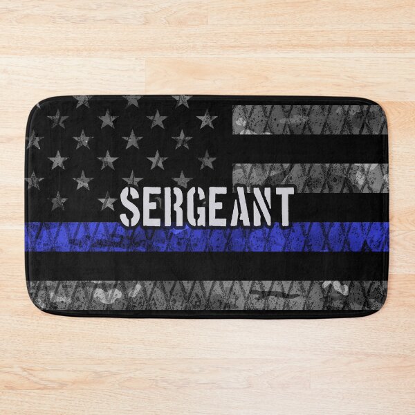 Item preview, Sergeant Thin Blue Line Distressed Flag designed and sold by Jared Davies.