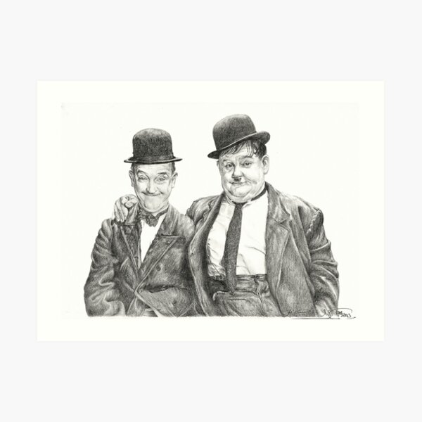 Mr Laurel & Mr Hardy Art Print